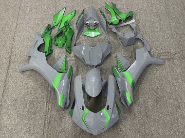 Accents Gris & Verts Nardo 2015-2019 Yamaha R1 Carénage Moto