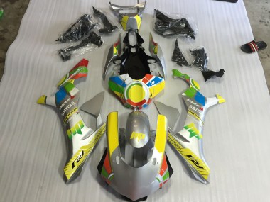 Argent 2015-2019 Yamaha R1 Carénage Moto
