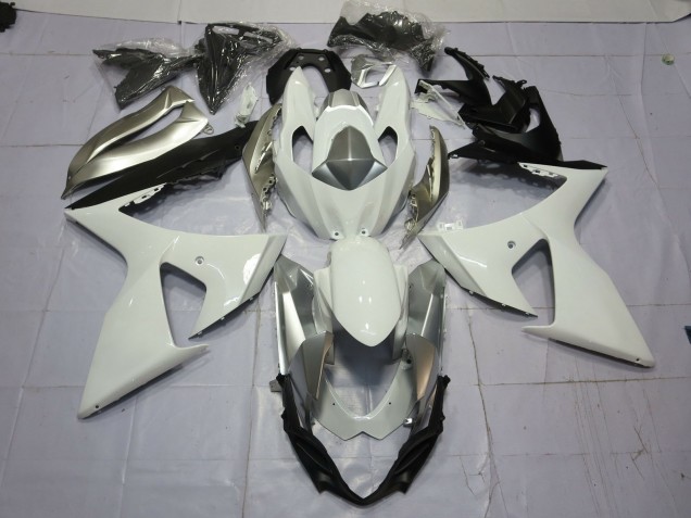 Argent & Blanc 2009-2016 Suzuki GSXR 1000 Carénage Moto Argent & Blanc 2009-2016 Suzuki GSXR 1000 Carénage Moto