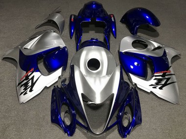 Argent Brillant & Bleu 2008-2020 Suzuki GSXR 1300 Carénage Moto