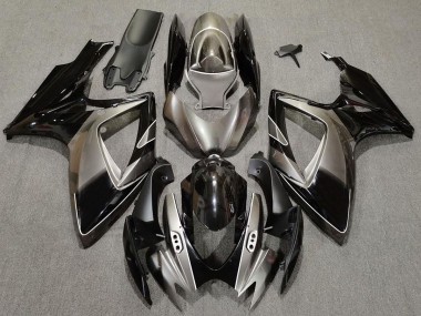 Argent Foncé & Noir 2006-2007 Suzuki GSXR 600-750 Carénage Moto