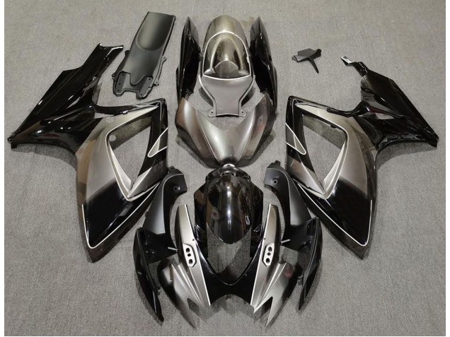 Argent Foncé & Noir 2006-2007 Suzuki GSXR 600-750 Carénage Moto Argent Foncé & Noir 2006-2007 Suzuki GSXR 600-750 Carénage Moto