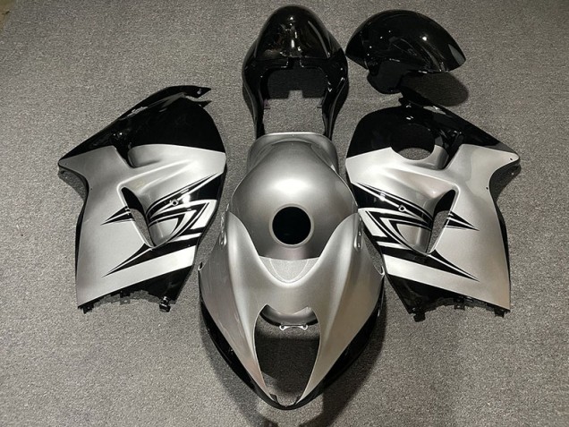 Argent & Noir 1997-2007 Suzuki GSXR 1300 Carénage Moto Argent & Noir 1997-2007 Suzuki GSXR 1300 Carénage Moto