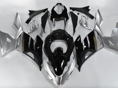 Argent & Noir 2018-2023 Kawasaki Ninja 400 Carénage Moto