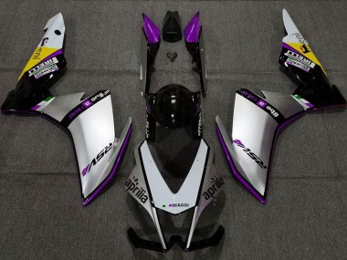 Argent Pirelli & Violet 2010-2015 Aprilia RSV4 1000 Carénage Moto