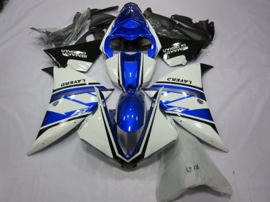 Blanc Argenté Yamalube 2012-2014 Yamaha R1 Carénage Moto