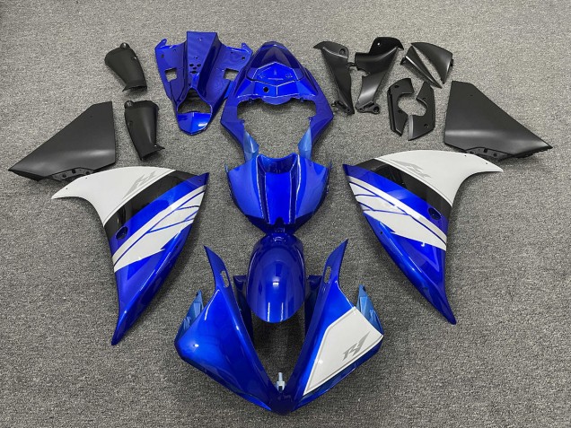 Blanc & Bleu Brillant Avec Bas Noirs 2009-2011 Yamaha R1 Carénage Moto