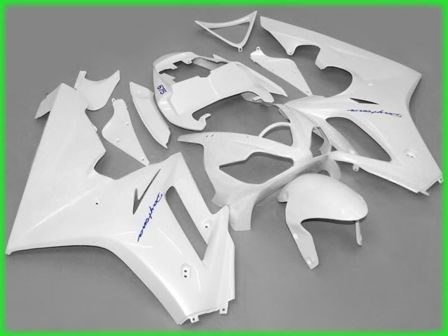 Blanc Brillant 2006-2008 Triumph Daytona 675 Carénage Moto Blanc Brillant 2006-2008 Triumph Daytona 675 Carénage Moto