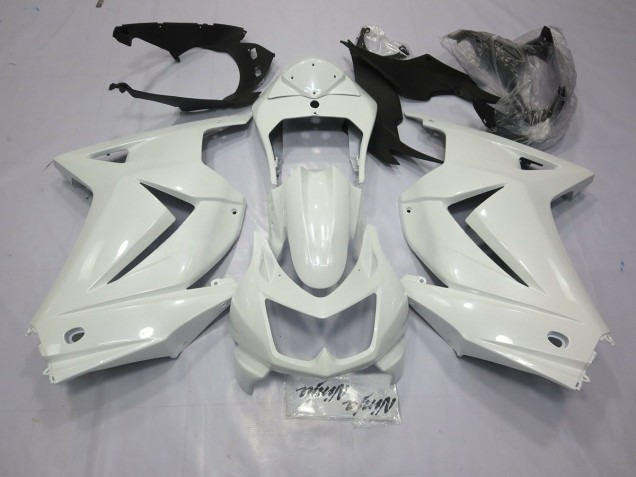 Blanc Brillant 2008-2012 Kawasaki Ninja 250 Carénage Moto Blanc Brillant 2008-2012 Kawasaki Ninja 250 Carénage Moto