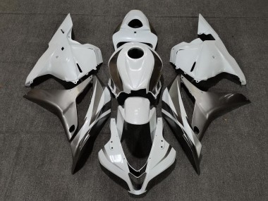 Blanc Brillant & Argent 2009-2012 Honda CBR600RR Carénage Moto