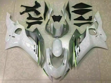 Blanc Brillant & Argent 2017-2021 Yamaha R6 Carénage Moto
