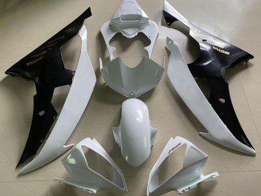 Blanc Brillant & Noir & Or 2008-2016 Yamaha R6 Carénage Moto
