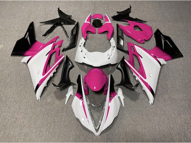 Blanc Brillant & Rose 2013-2016 Triumph Daytona 675 Carénage Moto Blanc Brillant & Rose 2013-2016 Triumph Daytona 675 Carénage Moto