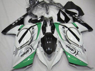 Blanc Brillant & Vert 2013-2018 Kawasaki Ninja 300 Carénage Moto