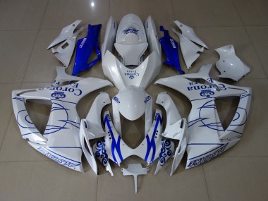 Blanc Corona 2006-2007 Suzuki GSXR 600-750 Carénage Moto