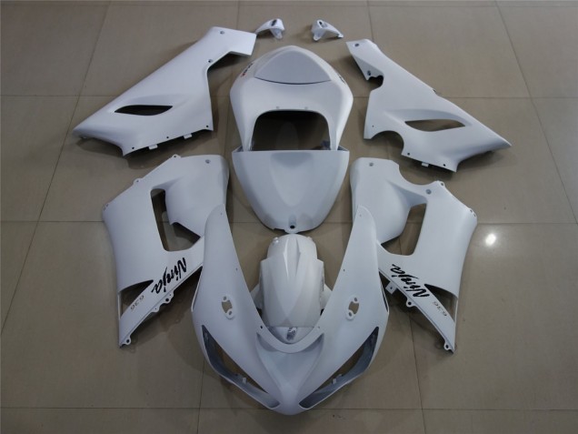 Blanc Mat 2005-2006 Kawasaki ZX6R Carénage Moto Blanc Mat 2005-2006 Kawasaki ZX6R Carénage Moto