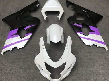 Blanc Mat & Violet 2004-2005 Suzuki GSXR 600-750 Carénage Moto
