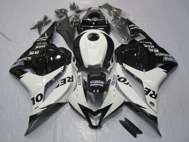 Blanc & Noir Repsol 2009-2012 Honda CBR600RR Carénage Moto