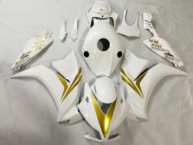 Blanc & Or 2012-2016 Honda CBR1000RR Carénage Moto Blanc & Or 2012-2016 Honda CBR1000RR Carénage Moto