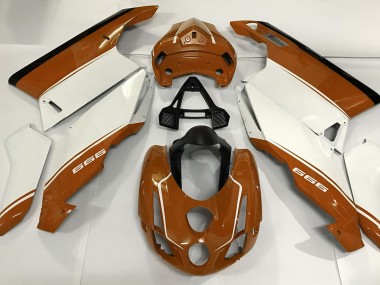 Blanc Orange & Noir 2003-2004 Ducati 749 999 Carénage Moto