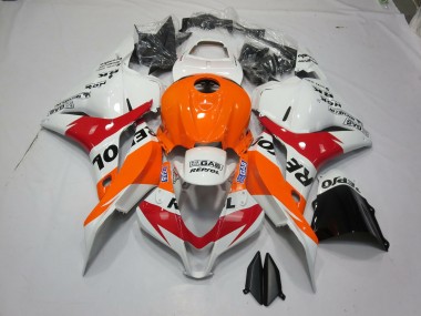 Blanc Orange Repsol 2009-2012 Honda CBR600RR Carénage Moto
