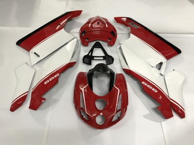 Blanc Rouge & Noir 2003-2004 Ducati 749 999 Carénage Moto
