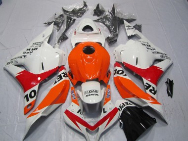 Blanc & Rouge Repsol 2009-2012 Honda CBR600RR Carénage Moto