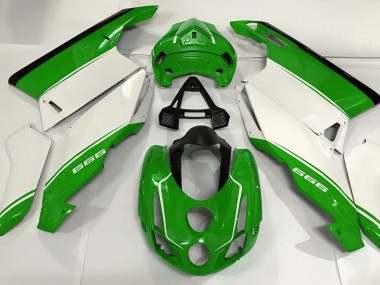 Blanc Vert & Noir 2003-2004 Ducati 749 999 Carénage Moto