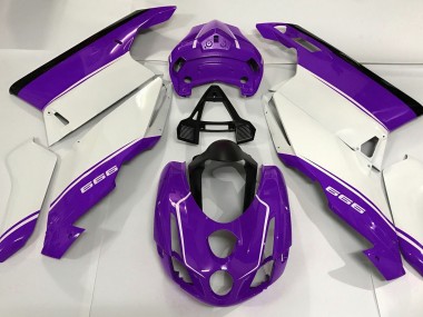 Blanc Violet & Noir 2003-2004 Ducati 749 999 Carénage Moto