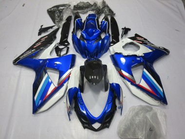 Bleu Blanc & Rouge 2008-2010 Suzuki GSXR 600-750 Carénage Moto