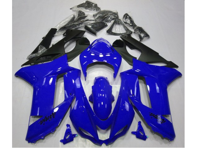 Bleu Brillant 2007-2008 Kawasaki ZX6R Carénage Moto Bleu Brillant 2007-2008 Kawasaki ZX6R Carénage Moto