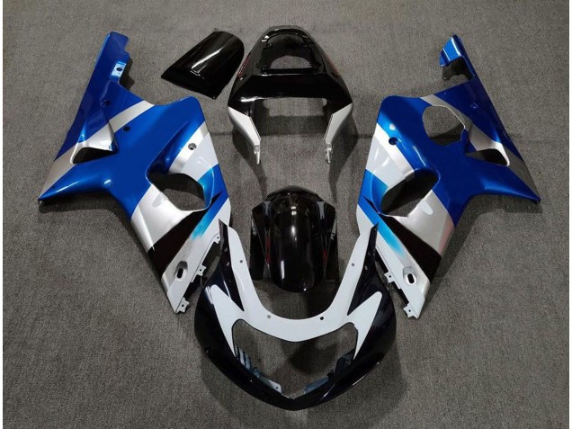 Bleu Brillant & Argent OEM 2000-2002 Suzuki GSXR 1000 Carénage Moto Bleu Brillant & Argent OEM 2000-2002 Suzuki GSXR 1000 Carénage Moto