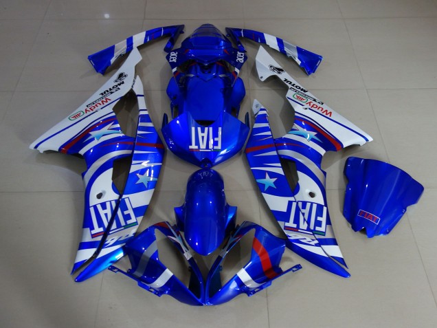 Bleu Brillant Fiat 2008-2016 Yamaha R6 Carénage Moto Bleu Brillant Fiat 2008-2016 Yamaha R6 Carénage Moto
