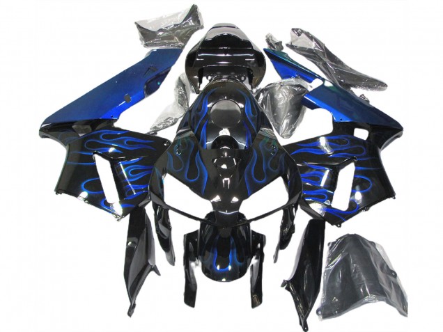 Bleu Brillant Flamme 2005-2006 Honda CBR600RR Carénage Moto Bleu Brillant Flamme 2005-2006 Honda CBR600RR Carénage Moto