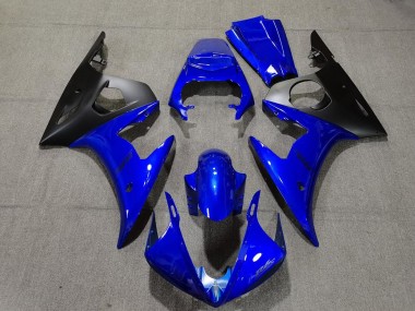 Bleu Brillant & Noir 2005 Yamaha R6 Carénage Moto