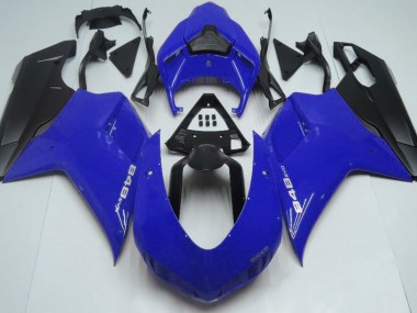 Bleu Brillant & Noir 2007-2014 Ducati 848 1098 1198 Carénage Moto