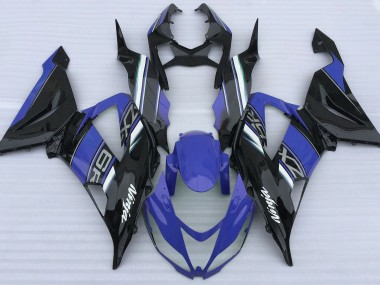 Bleu Brillant & Noir 2013-2018 Kawasaki ZX6R Carénage Moto