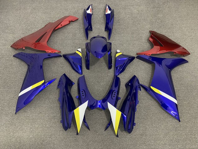 Bleu Brillant & Rose 2011-2024 Suzuki GSXR 600-750 Carénage Moto Bleu Brillant & Rose 2011-2024 Suzuki GSXR 600-750 Carénage Moto