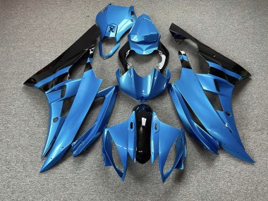 Bleu Ciel & Noir 2006-2007 Yamaha R6 Carénage Moto
