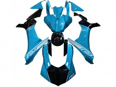 Bleu Ciel & Noir 2015-2019 Yamaha R1 Carénage Moto