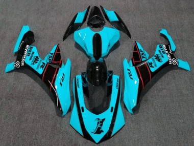 Bleu Clair 2015-2019 Yamaha R1 Carénage Moto