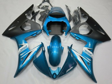 Bleu Clair & Blanc 2003-2004 Yamaha R6 Carénage Moto