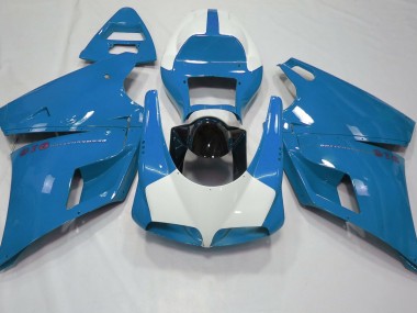 Bleu Clair Brillant & Blanc 1993-2005 Ducati 996 748 916 998 Carénage Moto
