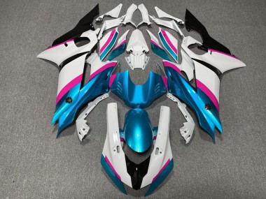 Bleu Clair & Rose 2017-2021 Yamaha R6 Carénage Moto