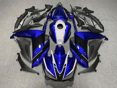 Bleu Noir & Blanc 2015-2018 Yamaha R3 Carénage Moto