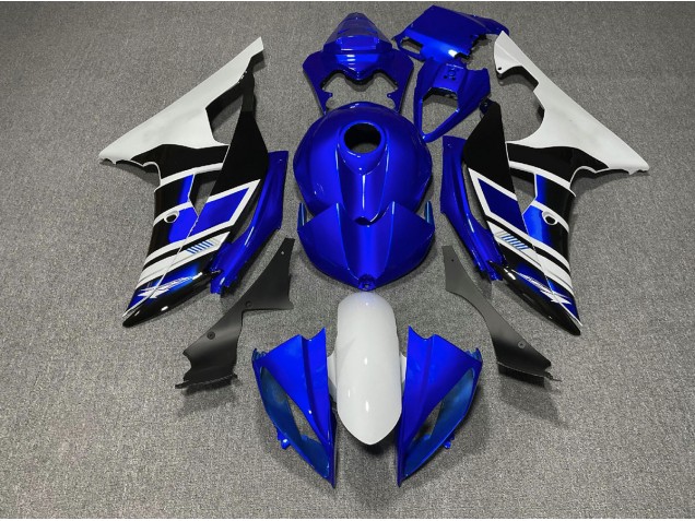 Bleu Noir & Blanc Style OEM 2008-2016 Yamaha R6 Carénage Moto Bleu Noir & Blanc Style OEM 2008-2016 Yamaha R6 Carénage Moto