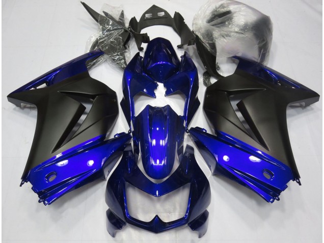 Bleu & Noir Mat 2008-2012 Kawasaki Ninja 250 Carénage Moto Bleu & Noir Mat 2008-2012 Kawasaki Ninja 250 Carénage Moto