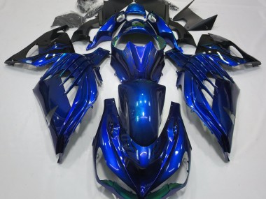 Bleu Océan Brillant 2012-2021 Kawasaki ZX14R Carénage Moto