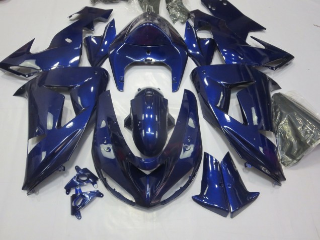 Bleu Profond 2006-2007 Kawasaki ZX10R Carénage Moto Bleu Profond 2006-2007 Kawasaki ZX10R Carénage Moto