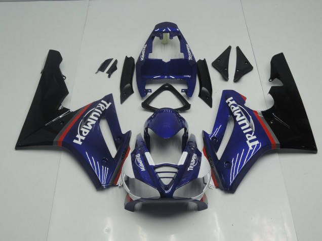 Bleu & Rouge Brillant 2009-2012 Triumph Daytona 675 Carénage Moto Bleu & Rouge Brillant 2009-2012 Triumph Daytona 675 Carénage Moto